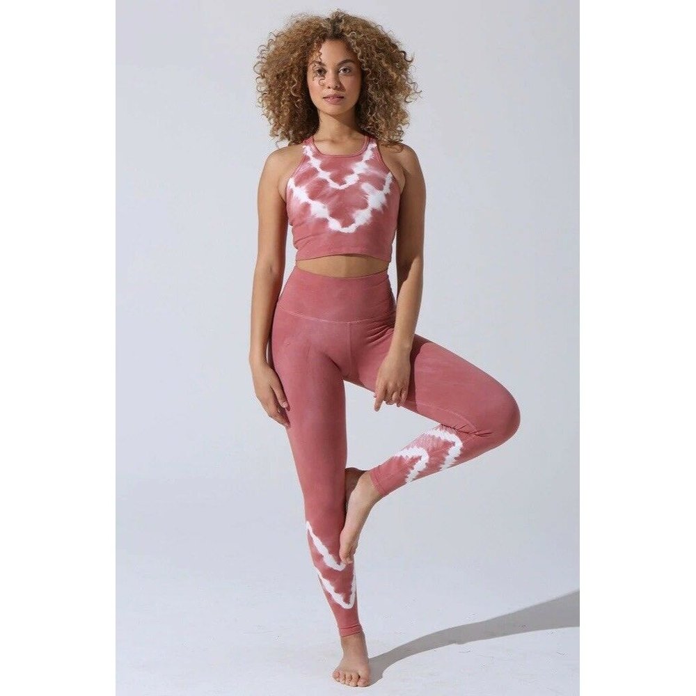 Electric & Rose Sunset Leggings Blush Pink Cloud Active Wear XS $98
